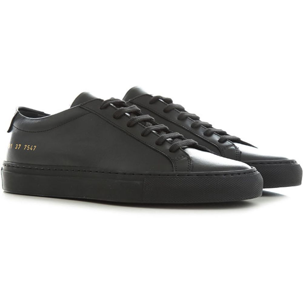 NIB WOMAN by COMMON PROJECTS Original Achilles Low Top Leather Sneaker|Black|37